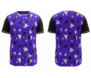 เสื้อเบสบอลแบบซับลิเมชั่นสั่งทำพิเศษ ชุดยูนิฟอร์มทีมกีฬา พร้อมโลโก้และหมายเลขตามสั่ง |   ฐานผ้าโพลีเอสเตอร์ที่ระบายอากาศได้ดี - Product Image 2