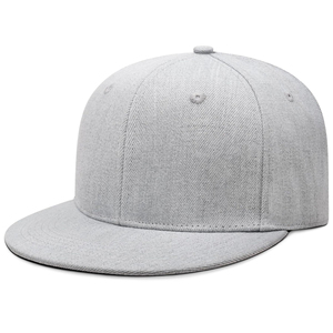 Gorra Snapback Gris de 6 Paneles, Unisex, de Sarga de Algodón, Ajustada, Estilo Béisbol, Color Sólido, Talla Adulto 58-60CM - Product Image 2