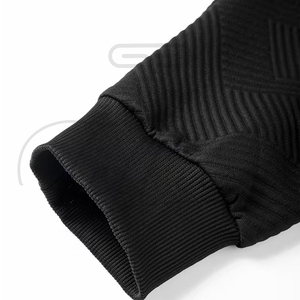 Survêtement d'hiver écologique à capuche, imprimé uni, style streetwear, 100 % coton, tissu léger, logo personnalisé, respirant, athlétique - Product Image 4