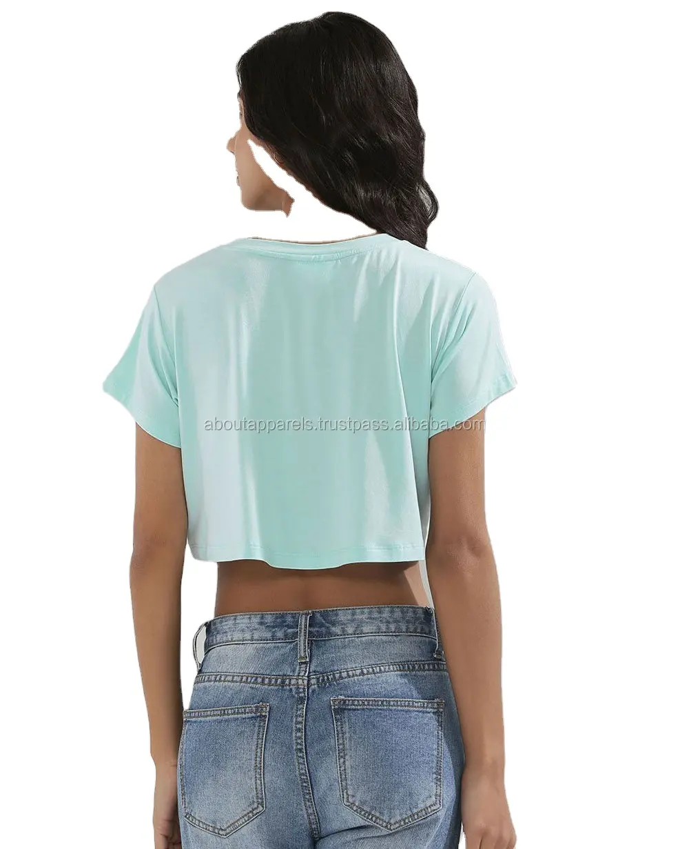 New White und Black Crop Top Damen Großhandel Bulk Crop Top/hochwertige benutzer definierte Großhandel billige Damen Crop Top