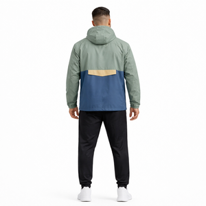Chaqueta Impermeable con Cierre y Bloques de Color en Contraste, Chaqueta Impermeable Plegable, Chaqueta Softshell Impermeable para Hombre - Product Image 2