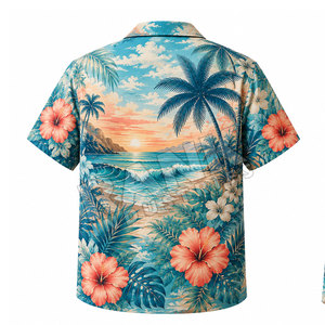 Servicio OEM, Camisetas de Playa para Hombre con Estampado por Sublimación, Venta al por Mayor, Camisetas de Playa para Hombre de Tela Ligera y Cómoda con Mangas Cortas - Product Image 2
