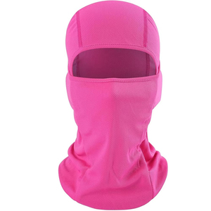 Cagoule rose respirante intégrale avec cache-cou pour le ski, le cyclisme, les sports de plein air, la course à pied, 100 % coton, ajustable - Product Image 1