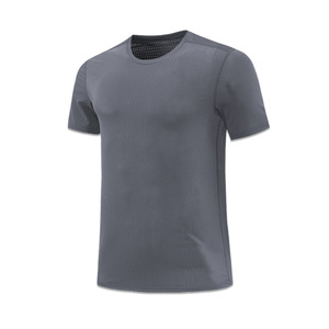 T-shirts de sport en mesh pour hommes, 220 grammes, vierges, décontractés, unis, personnalisables avec logo, séchage rapide, manches courtes, respirants, pour l'exercice et la course à pied - Product Image 6
