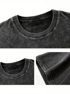 Latest Design Knitted 100% Cotton Short Sleeve Custom <b>Men's</b> Formal O-Neck Regular Fit Embossed Print Breathable Quick Dry 260g - Product Image 4