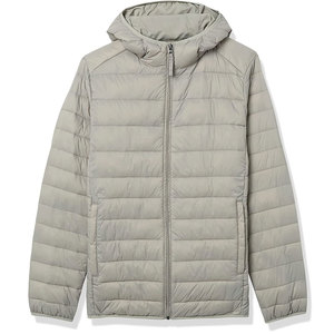 High Quality Customized Coated <b>Canvas</b> Puffer <b>Jackets</b> for Men Windproof Waterproof Hooded Zip-Up Closure - Product Image 1