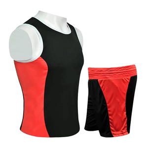 Combinaison de lutte pour hommes, noire et jaune, coupe athlétique, en polyester respirant, pour arts martiaux mixtes et boxe - Product Image 2