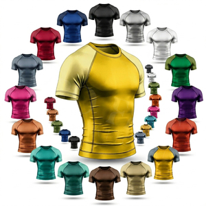 เสื้อรัดรูปสำหรับฝึกซ้อม ระบายอากาศ แห้งเร็ว สวมใส่สบาย ขายส่ง รับออกแบบลายพิมพ์และปักเอง เสื้อยืดว่ายน้ำ - Product Image 1
