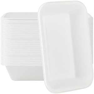 Boîte alimentaire rectangulaire en bagasse de canne à sucre compostable de 1000 ml pour aliments chauds et froids, non blanchie, vente en gros - Product Image 1