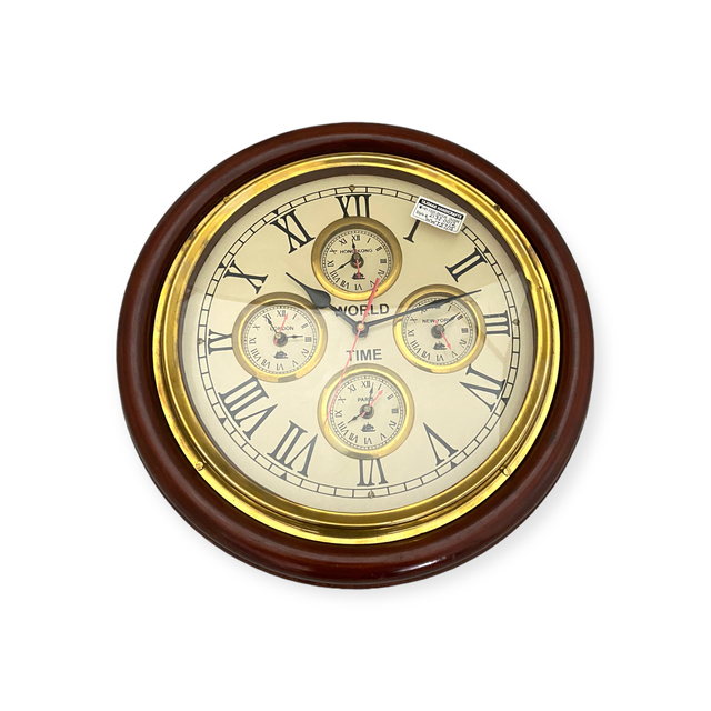 CL69 Art Deco Quartz Wall Clock-15 Inch Wood Back to School & Retirement Gift