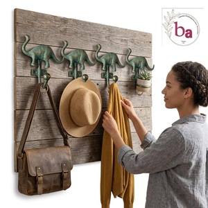 Crochet mural vintage en fonte en forme de dinosaure, écologique, durable, fait main, design original, crochet simple pour clés et sacs - Product Image 2
