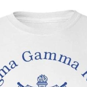Camiseta con Gráfico del Escudo de Sigma Gamma Rho, Clásica, de Manga Corta, Cuello Redondo, Unisex, con Letras Griegas, Prenda Personalizada - Product Image 3