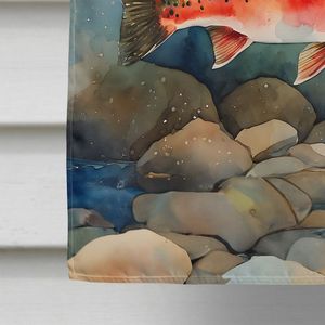 Grande Maison de la Truite Multicolore Drapeau Porche Manches Poteau Décoratif Cour Bannière Oeuvre Polyester Tenture Murale pour la Taille de la Maison - Product Image 4