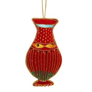 Árbol de Navidad hecho a mano tela bordada decoraciones personalizadas al por mayor adorno con camello Reno oveja caballo - Product Image 1