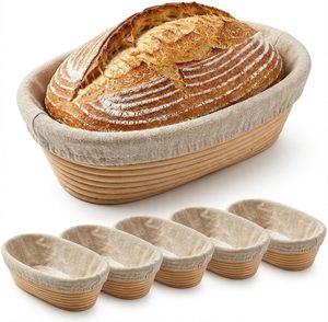 Round Rattan <b>Bread</b> Proofing <b>Basket</b> Natural Handmade Banneton <b>Basket</b> for <b>Bread</b> Baking and Dough Fermentation - Product Image 3