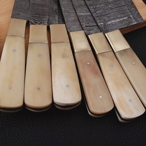 Juego de cuchillos de chef de alta calidad de 6 piezas, hojas de acero de Damasco de 67 capas, filo serrado, cuchillos para diestros, cuchillos de chef profesionales - Product Image 4