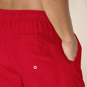 Wholesale Custom Logo <b>Men</b> Casual Shorts Quick Dry Red Beach Board Shorts Lightweight Summer Swim <b>Trunks</b> Elastic Waist Sports - Product Image 2