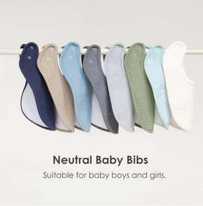 Bavoirs en mousseline de bambou 100% écologiques, lot de 5 - Protection respirante pour les repas de bébé - Product Image 6