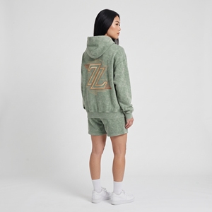Custom Logo Heavyweight French Terry Hoodie and Shorts Set Oversized Vintage Acid Wash Streetwear Two <b>Piece</b> Tracksuit <b>Outfit</b> - Product Image 6