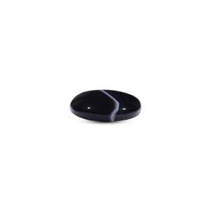 Natural Sulemani Haqeeq 32.72 Carat Loose Gemstone Pear Cut Black with White and Brown Streaks for Fine Jewelry - Product Image 3