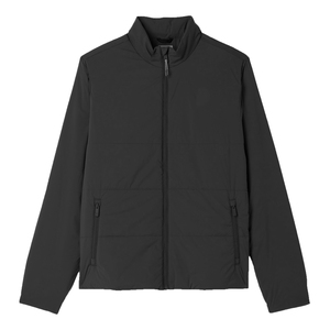 Chaqueta Acolchada para Hombre con Cuello Alto, Cortavientos, Color Sólido, Cierre de Cremallera, Corte Regular, Relleno de Poliéster, Abrigo Casual de Otoño - Product Image 4