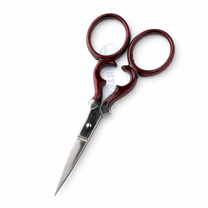 Luxury Red Victorian Style Embroidery Scissors Precision Fine Tip Stainless Steel for Sewing Needlework Craft and Tailor Use - Product Image 3