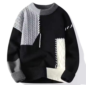 Sweat-shirt décontracté en molleton à double couche surdimensionné pour homme, avec boutons, tricoté, pour l'automne et l'hiver, idéal pour l'extérieur - Product Image 3