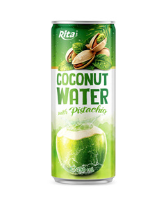เครื่องดื่มน้ำมะพร้าวรสพิสตาชิโอ ตรา Rita ขนาด 320 มล. บรรจุกระป๋อง รับผลิตแบบ OEM ODM เครื่องดื่มจากพืช สดชื่น น้ำมะพร้าวขายส่ง - Product Image 5
