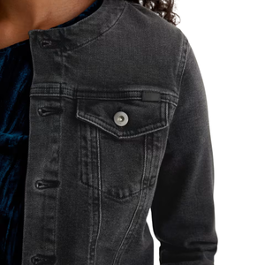 Veste chemise en jean pour femme, coupe classique, lavée, shacket, manteau, automne, hiver, été, style élégant, fournisseur en gros, OEM ODM - Product Image 6