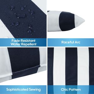 Set di 2 Cuscini da Esterno Morbidi e Confortevoli, Impermeabili e Resistenti allo Sbiadimento, per Giardino, Portico e Bordo Piscina - Product Image 2