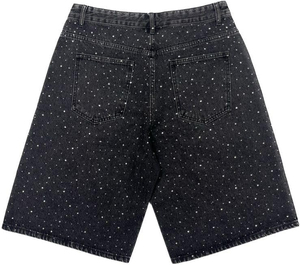 Shorts en jean décontractés pour femme, taille haute, bords bruts, en coton doux, pour l'été, style mode - Product Image 4