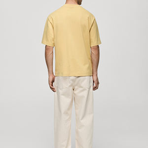 T-shirt 100 % coton, coupe ample, col rond, couleur unie, super lourd 220 g/m², épaules tombantes, séchage rapide et respirant – Meilleur rapport qualité-prix, grandes tailles - Product Image 2