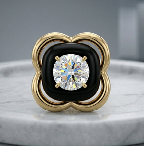 Black Flower Fine Stud Earrings Gold Plated Zircon In Jewelry for Women Party Gift - Product Image 4