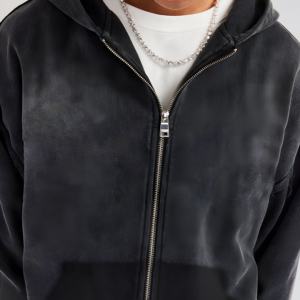 Premium Men's Acid Wash Eco-Friendly Four-Way Stretch Lightweight Tracksuit Breathable Fabric Sports Jogging <b>Zip</b> Jacket Pants - Product Image 5