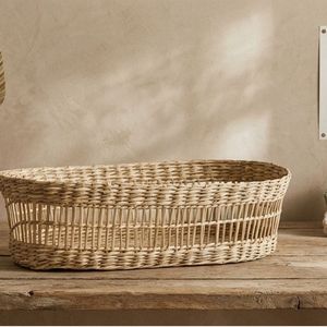 Cesta de mimbre ecológica hecha a mano de Vietnam, organizador de cocina, diseño bohemio moderno, duradera para almacenamiento de alimentos - Product Image 3