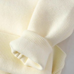 Suéter de punto extragrande para hombre, cuello redondo, estampado de letras, informal, manga larga, corte regular, beige, negro, con patrón - Product Image 4