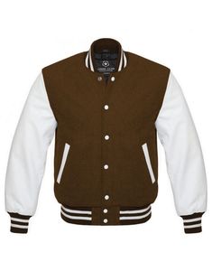 Leather Sleeves Varsity Outerwear Coats 2025 Wholesale Custom Men's Coated Varsity Jacket Stand Collar Waterproof Breathable Qui - Product Image 4