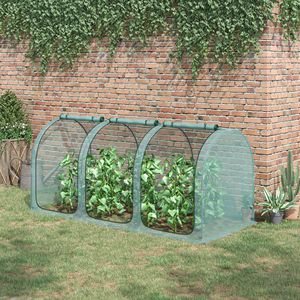 Rete da Giardino 2,7m x 1,2m con 3 Porte con Cerniera, Borsa per il Trasporto, 4 Picchetti per il Fissaggio al Suolo, Facile da Montare per la Protezione delle Piante - Product Image 2