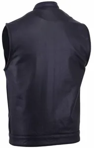 Chaleco Clásico de Cuero Genuino para Motociclistas, Multicolor, para Hombre, con Corte Entallado, para Todas las Temporadas, Fabricante y Proveedor - Product Image 5