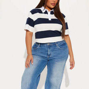 Nouvelles chemises de golf pour femmes, col rond, douces, respirantes, séchage rapide, 100% coton, manches courtes, imprimé graphique, vêtements d'entraînement d'été - Product Image 4