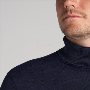 Jersey de cuello alto de manga larga para hombre más vendido, sudadera de algodón de punto cálido - Product Image 4