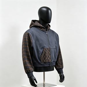 Camisa Chaqueta de Franela Estilo Urbano al por Mayor, Manga Larga, a Cuadros, Forro de Poliéster, Transpirable - Product Image 1