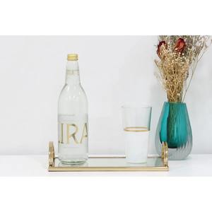 Bandeja de Servir Moderna de Dos Niveles, Cuadrada, de Acero Inoxidable Dorado, para Vajilla, Sala de Estar, Baño - Product Image 1