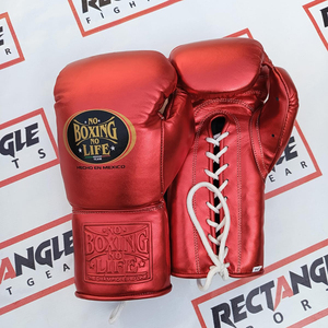 Custom <b>No</b> Boxing <b>No</b> Life Genuine Leather Boxing Gloves for Training Sparring Hook Loop and Lace-up Closure Boxing Gloves - Product Image 1