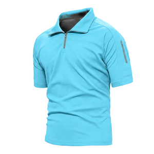 เสื้อโปโลแขนสั้นผู้ชายผ้าถักเนื้อแน่น แห้งเร็ว มีซิป สวมใส่สบาย เหมาะกับกิจกรรมกลางแจ้ง - Product Image 5