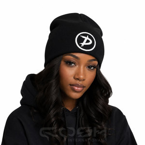 Cosh International <b>Black</b> Outdoor Sports <b>Beanies</b> Unisex Women <b>Men</b> <b>Beanie</b> Unisex Warm Embossed Skull Cap <b>Beanie</b> - Product Image 5