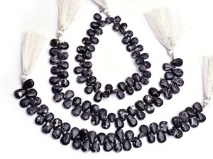 Cuentas de Lepidolita AAA de 7mm-13mm, forma de pera, lisas, color púrpura natural, piedra semipreciosa, cuentas sueltas para la elaboración de joyería. - Product Image 4