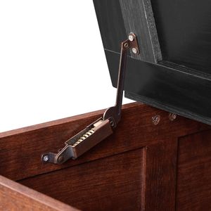 Mesa de centro de granja de madera de roble cuadrada grande, compartimento de almacenamiento oculto, diseño de Granero rústico, mesa superior elevadora con bisagras - Product Image 6