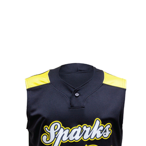 Uniforme de baseball pour homme, maillot sans manches avec fermeture à boutons et pantalon ceinturé, polyester respirant, adulte, toutes saisons - Product Image 2