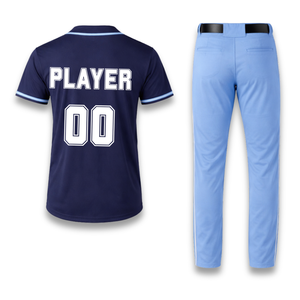 Conjunto de Camiseta de Béisbol para Hombre, Azul Marino, Manga Corta, Logotipo Bordado, Corte Regular, para Todas las Temporadas, Uniforme de Poliéster, Proveedor OEM - Product Image 2